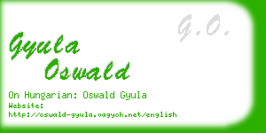 gyula oswald business card